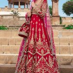 Cute Deepak perwani bridal Red Suit With Bridal Picture 2024