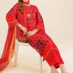 Red Women Suit Nishat Linen Flash Stock Flat Sale 30% Off 2024