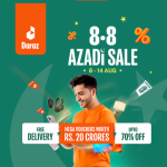 Biggest 8.8 Sale Daraz Azadi Stock 2024-25 Upto 70% Off in Pakistan