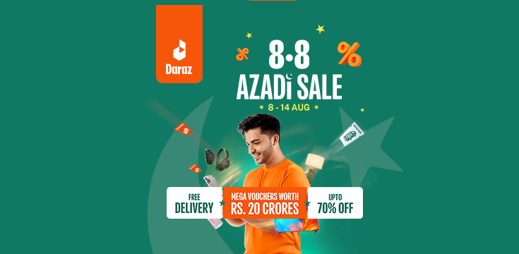 Biggest 8.8 Sale Daraz Azadi Stock 2024-25 Upto 70% Off in Pakistan