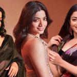 Black Saree with Lace Work Rashmika Mandanna Style Georgette