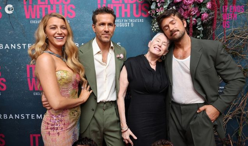 Celebrity Blake Lively & Justin Baldoni during the It Ends With Us promotions