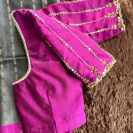 Traditional Simple Mirror Work Blouse Designs 2024 For Glamorous Appeal