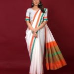 Tricolour Saree Trendey Design For Hindostani Azadi Day 2024