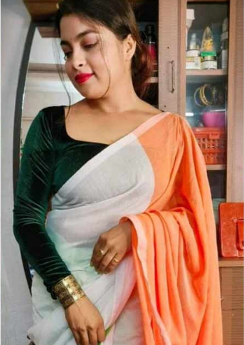 Tricolour Saree Trendey Design For Hindostani Azadi Day 2024