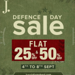 J. Defence Day 6rd September Sale Offer 2024-25 Flat 50% & 25% Off